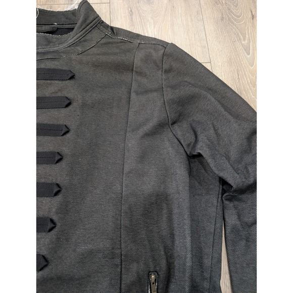 Rocawear Denim Company 2XL Black Moto-Style Jacket Asym Zip Streetwear Hip... - Picture 11 of 16